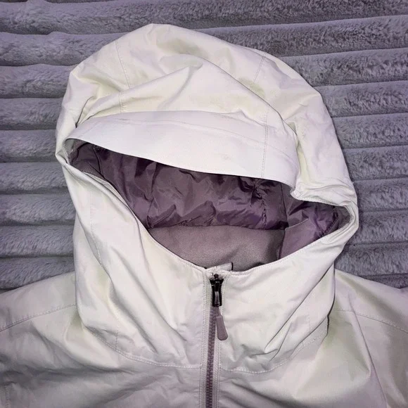 The North Face Jacket Womens Large Dryvent Quest White Purple Winter Hooded Coat - Picture 12 of 12